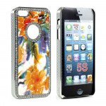 Wholesale iPhone 5 5S  Fusion Diamond Chrome Case (Flower MIX)